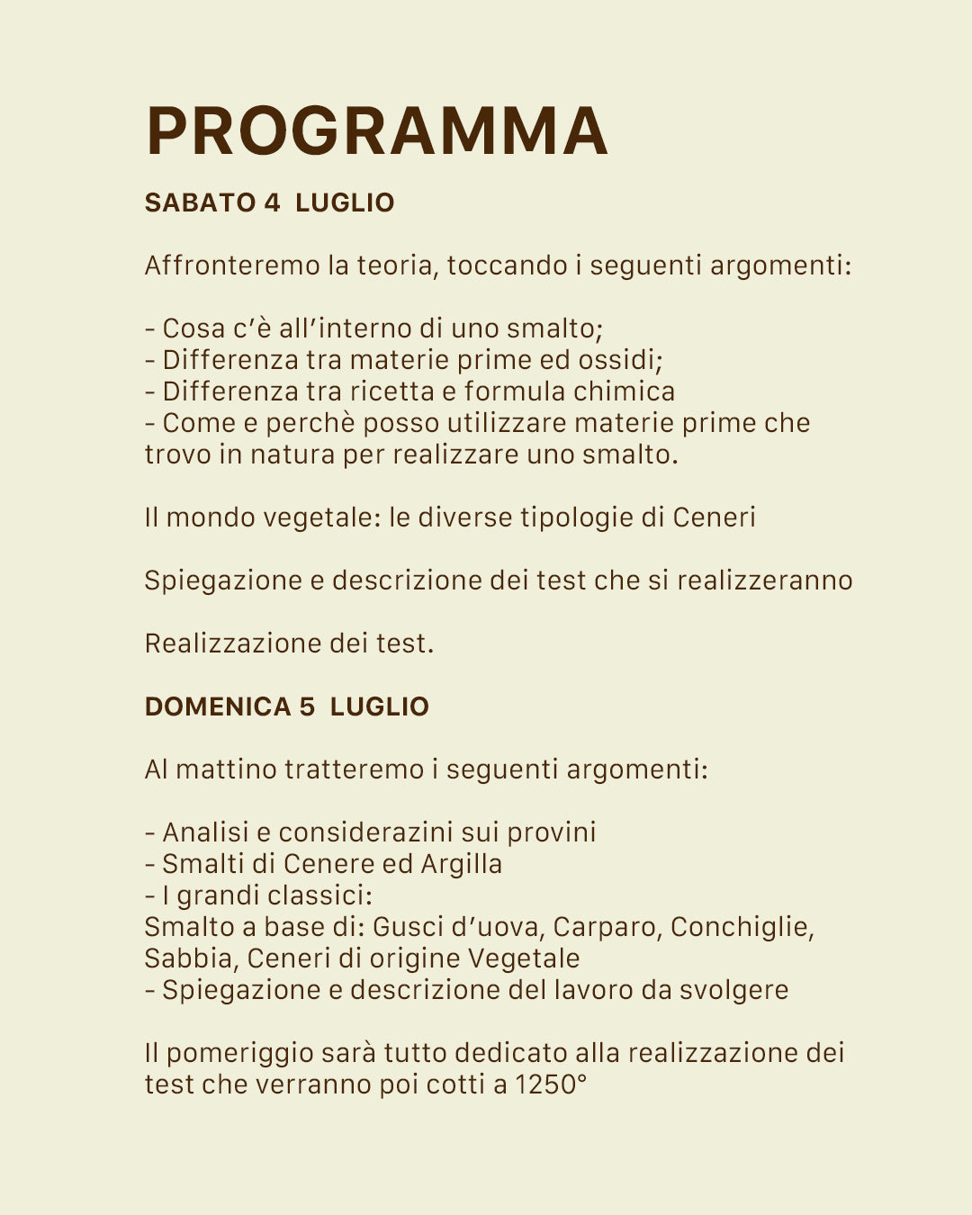 WORKSHOP ASH GLAZE & MORE by Anna Esposito 4-5.07.2026